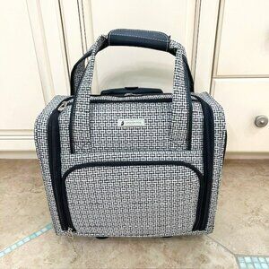 London Fog Sheffield Collection 15” Under Seat Bag – Black & White